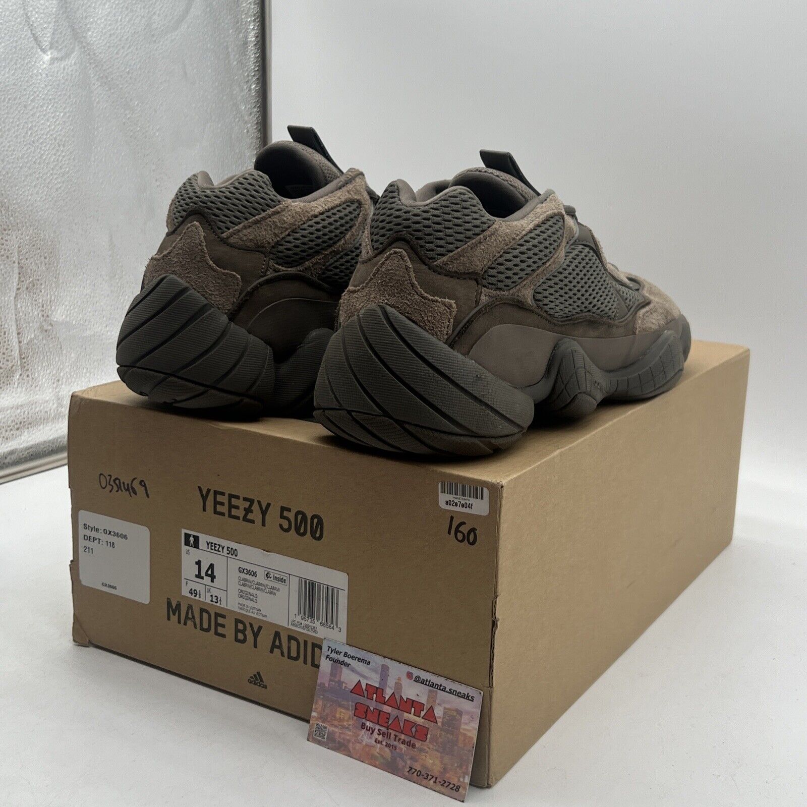 Size 14 - adidas Yeezy 500 Brown Clay Suede Leather (GX3606)