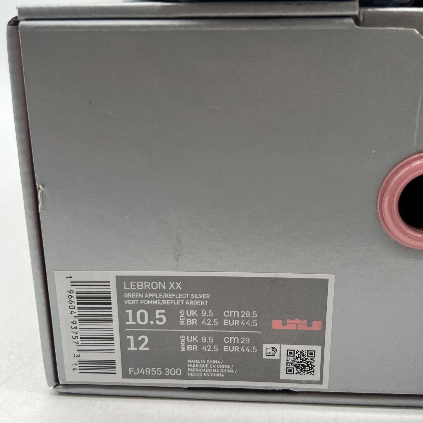 Size 10.5 - Nike LeBron 20 Stocking Stuffer White Green Leather (FJ4955-300)