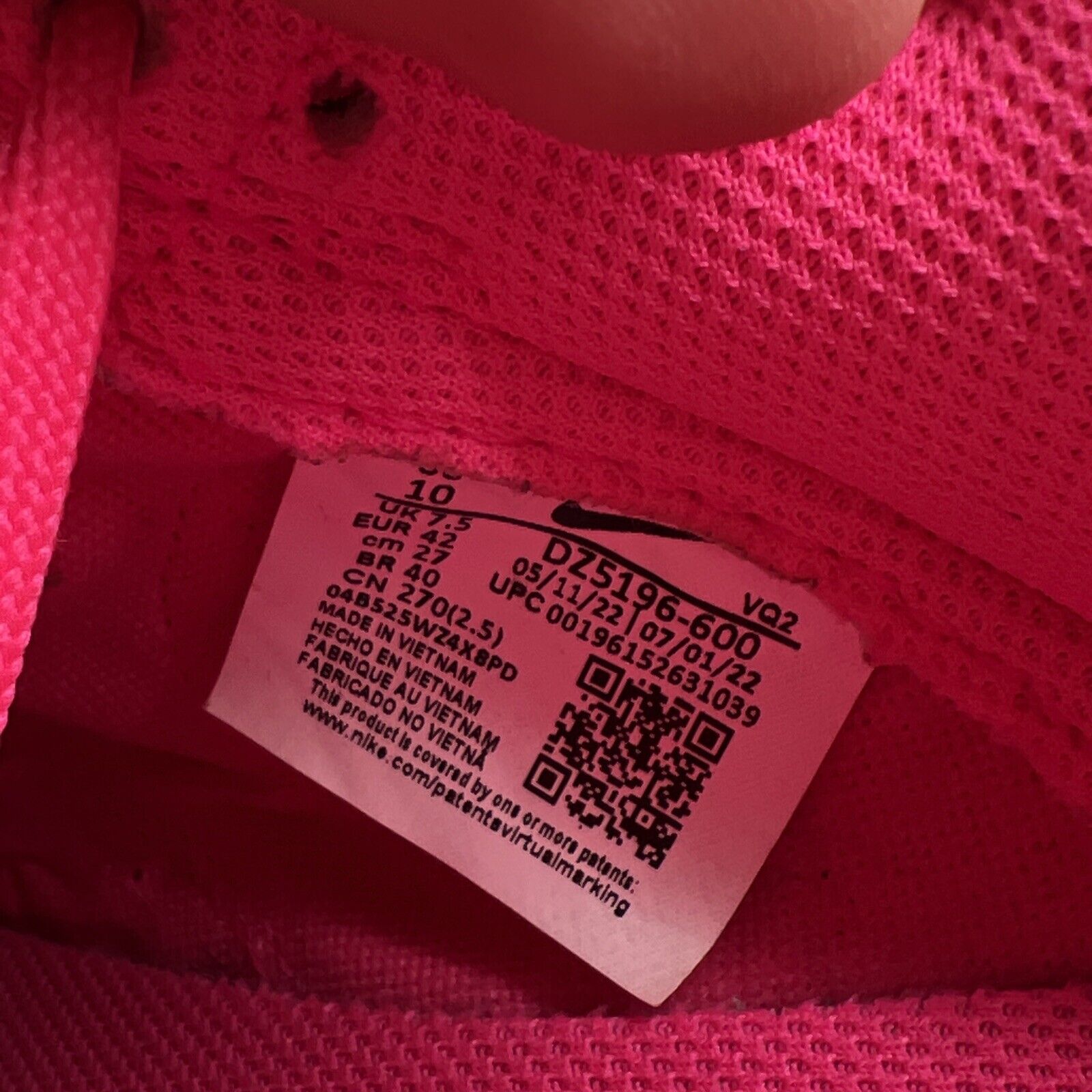 Size 10 - Nike Dunk Low Hyper Pink W (DZ5196-600)