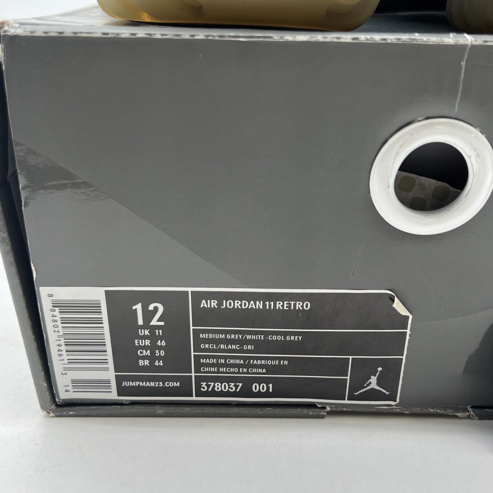 Size 12 - Air Jordan 11 Retro 2010 Cool Grey (378037-001)