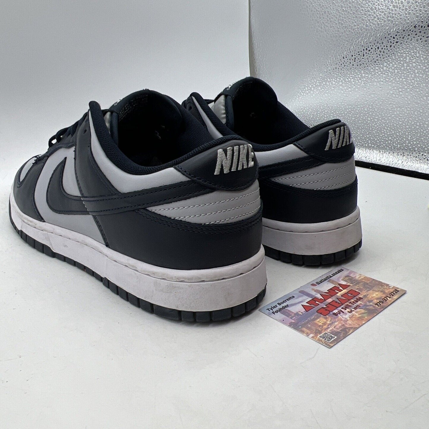 Size 12 - Nike Dunk Low Georgetown Navy Grey Leather (DD1391-003)