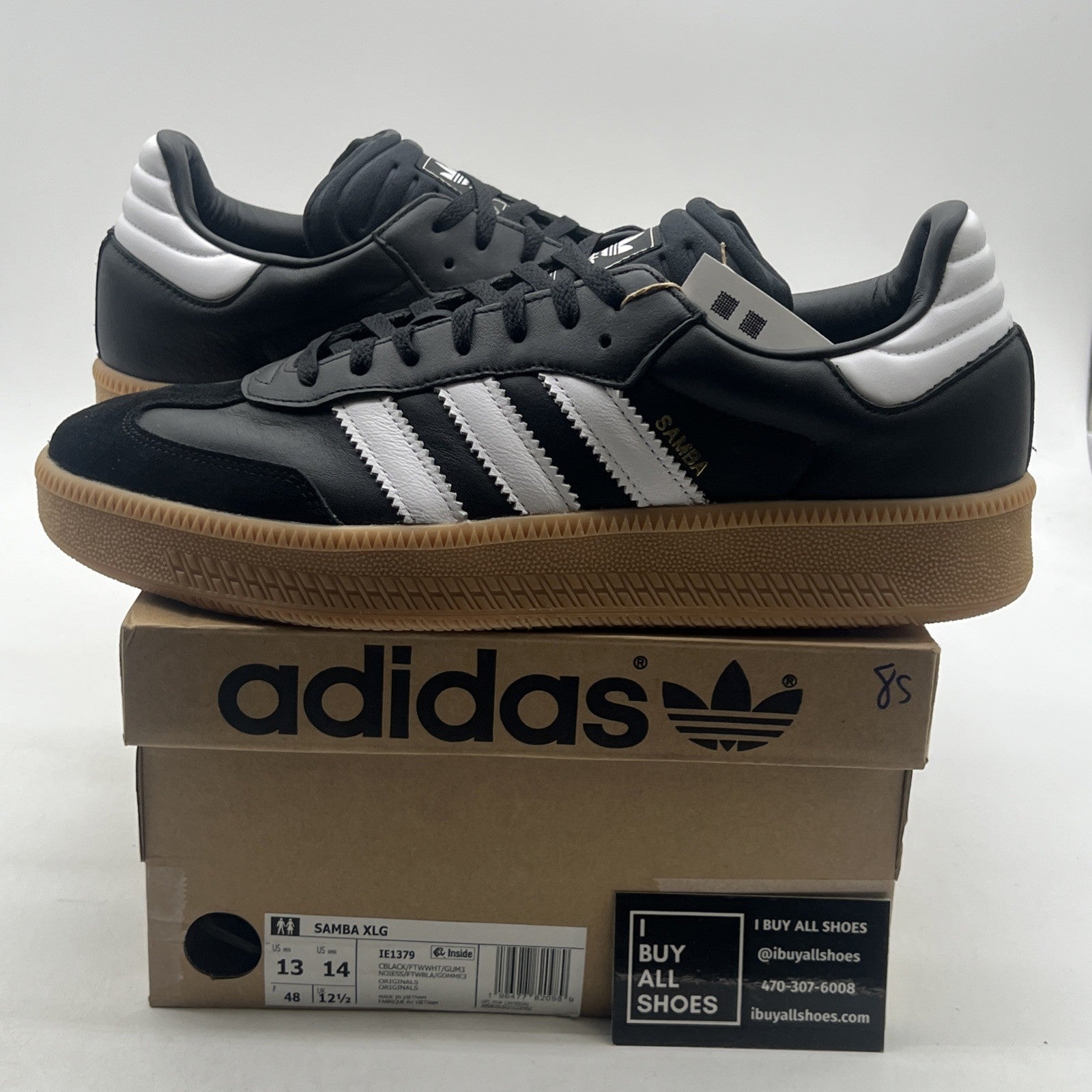 Size 13 - adidas Samba XLG Black White Gum (IE1379)
