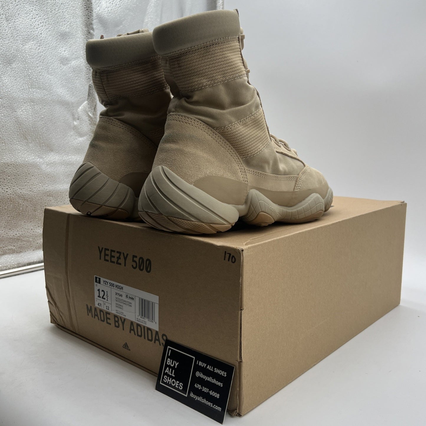 Size 12.5 - adidas Yeezy 500 Tactical High Sand (IF7549)
