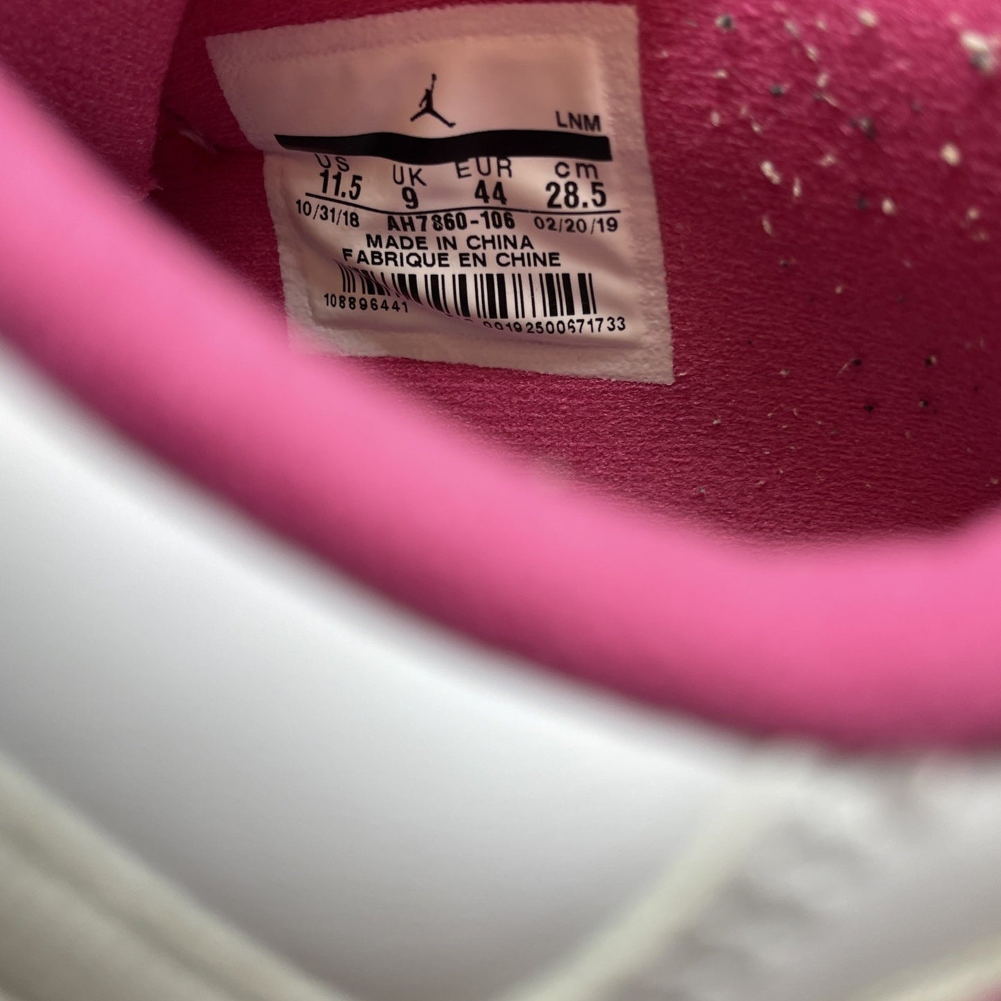 Size 11.5W - Air Jordan 11 Retro Low Pink Snakeskin White Leather (AH7860-106)