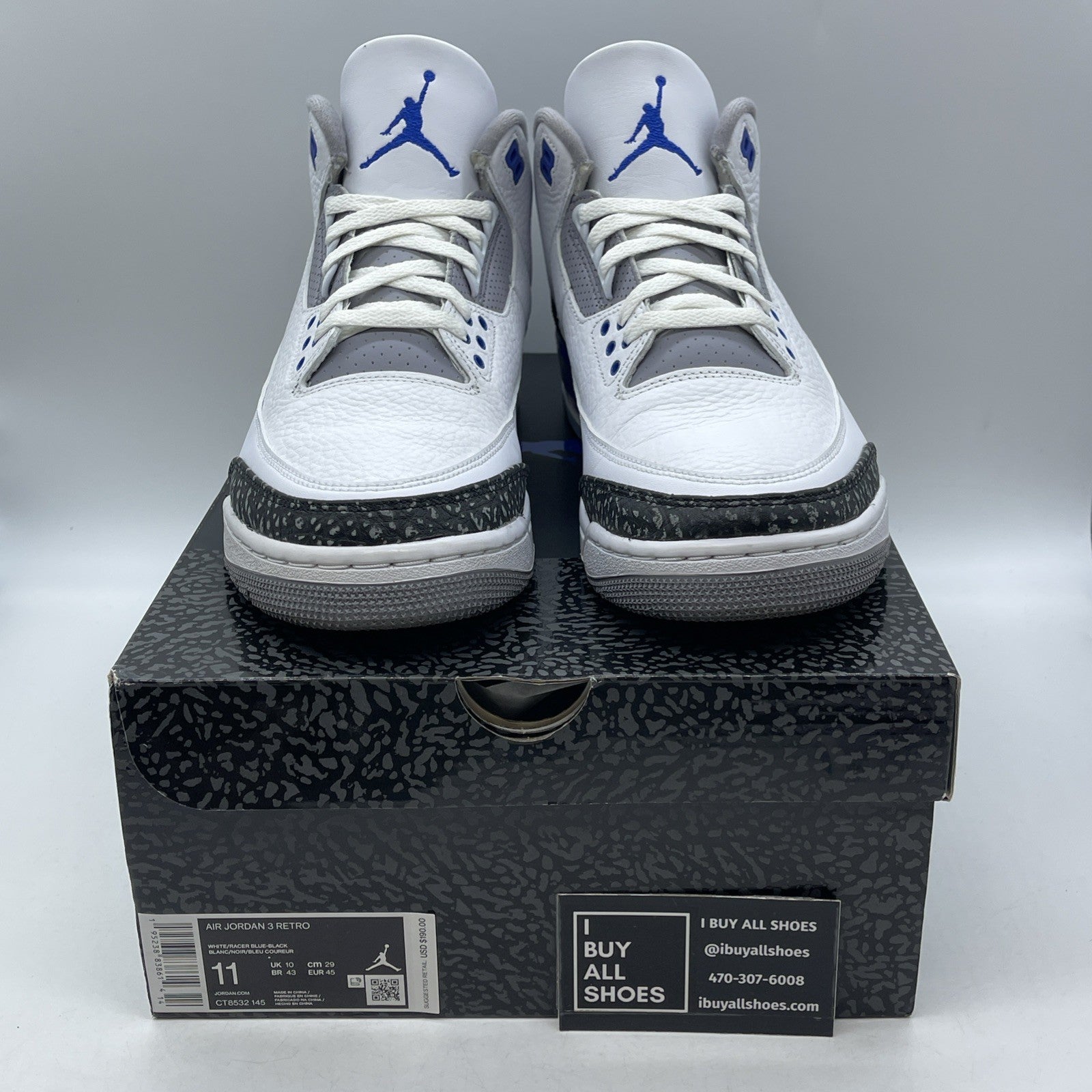 Size 11 - Air Jordan 3 Retro Mid Racer Blue (CT8532-145)