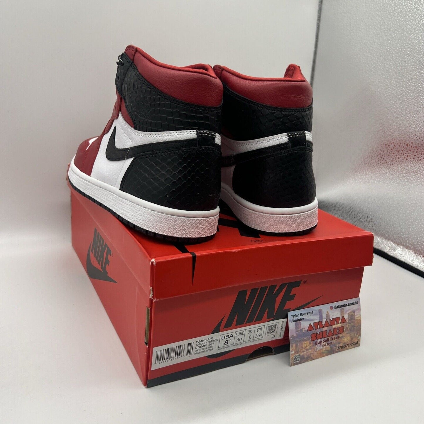 Size 8.5- Jordan 1 Retro High OG Satin Red 2020 Brand New Og All Red Black White