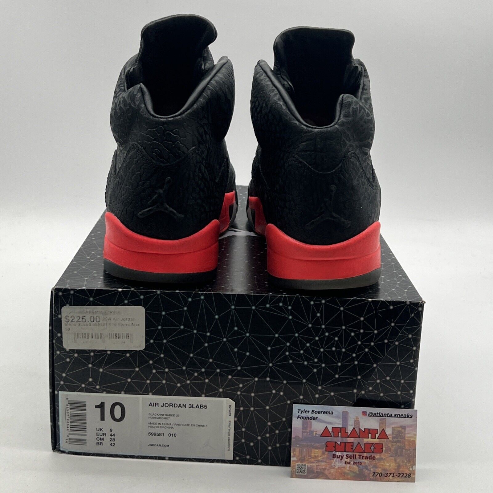 Size 10 - Air Jordan 5 Retro 3Lab5 Infrared (599581-010)