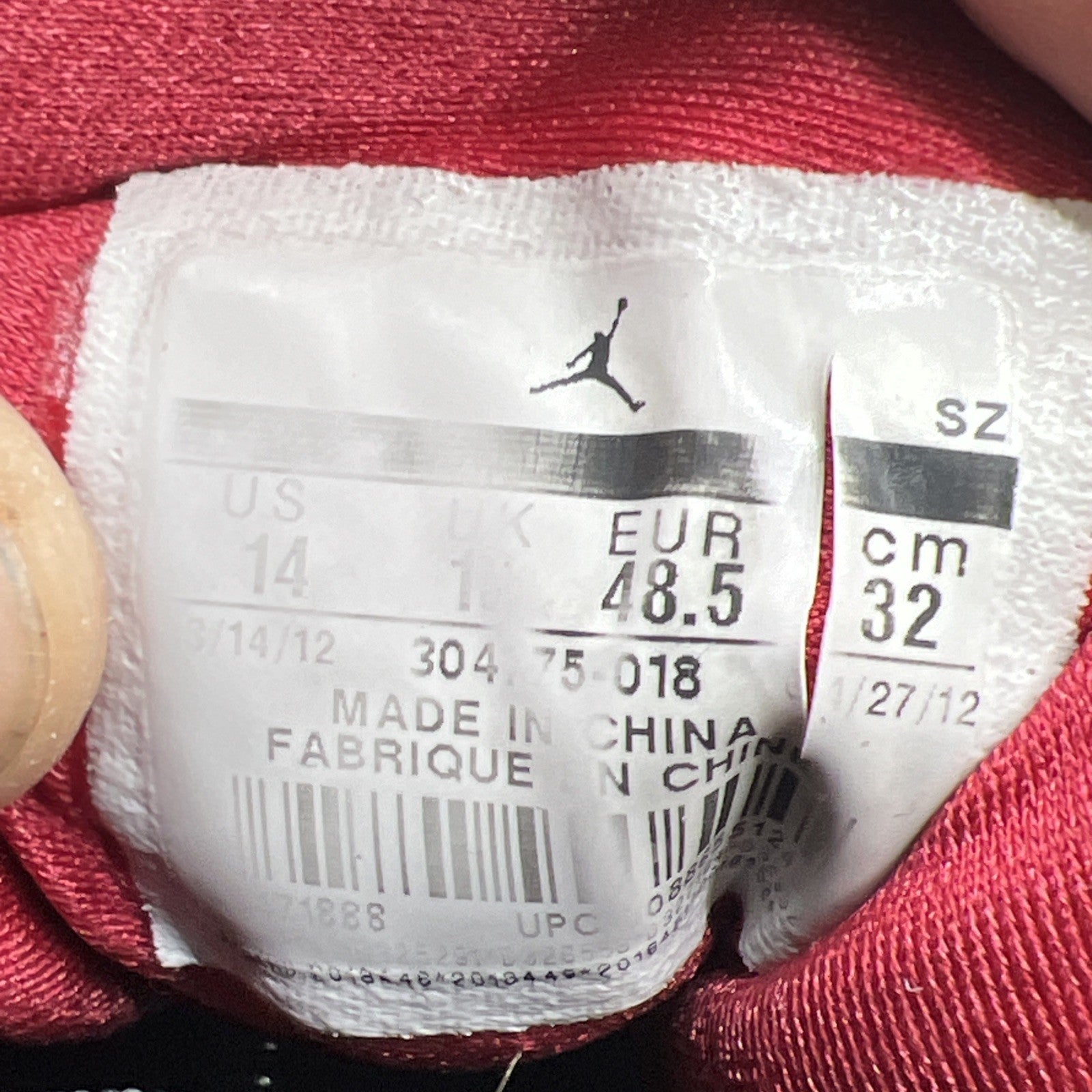 Size 14 - Air Jordan 7 Retro 2012 Raptor (304775-018)