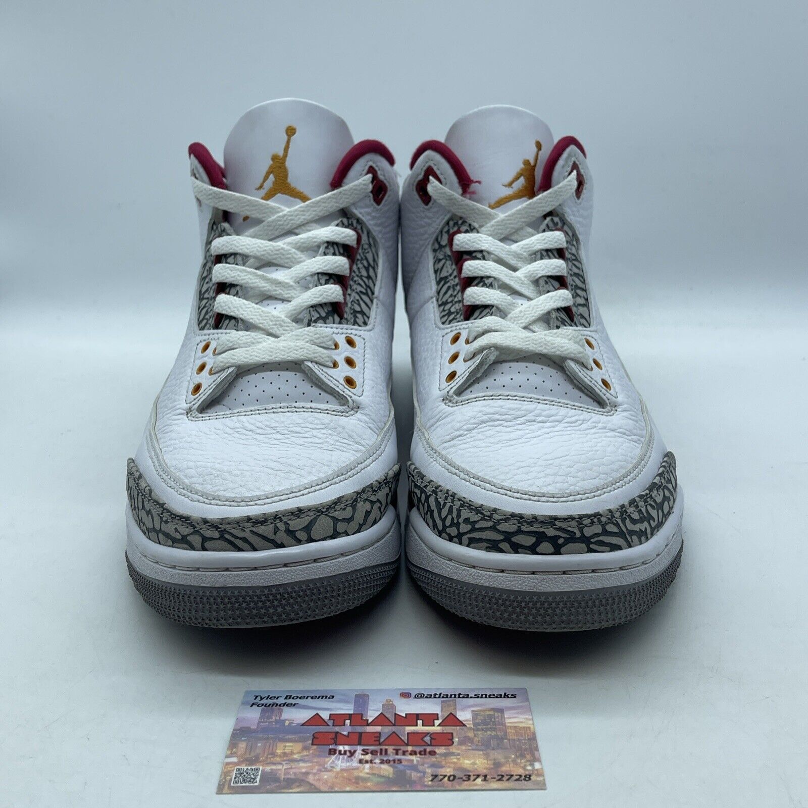 Size 10 - Jordan 3 Retro Mid Cardinal Red Gray White Leather (CT8532-126)