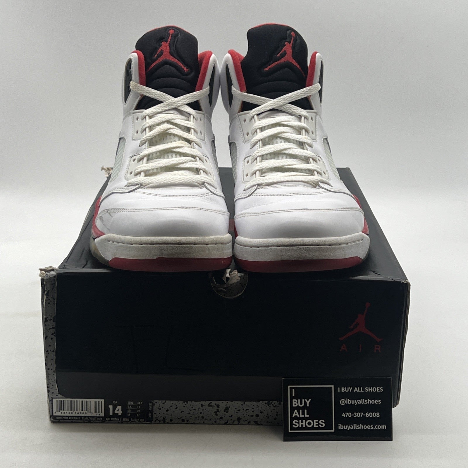Size 14 - Air Jordan 5 Retro 2013 Fire Red (136027-120)