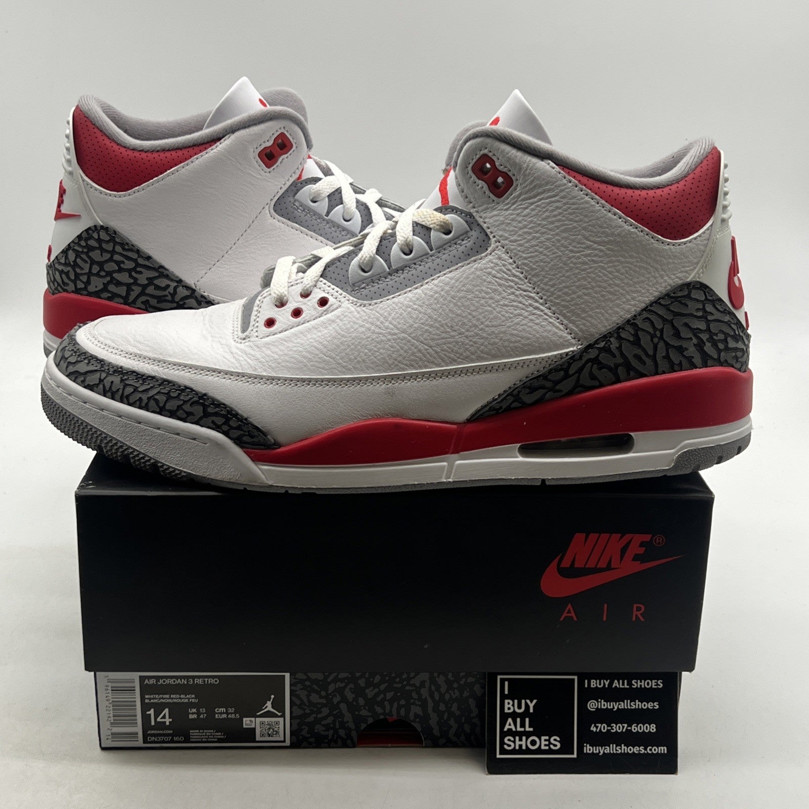 Size 14 - Air Jordan 3 Retro Mid Fire Red (DN3707-160)