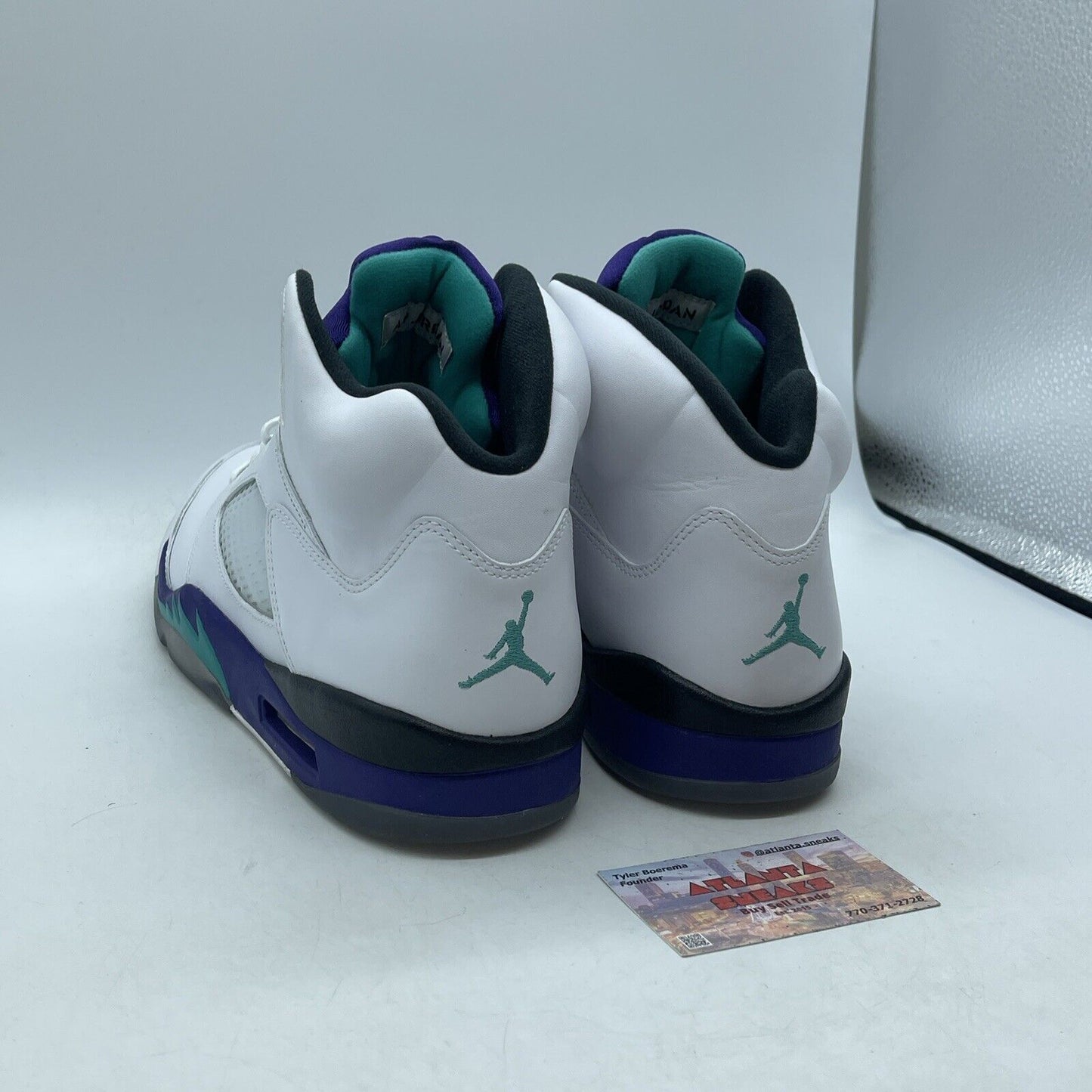 Size 11 - Jordan 5 Retro Grape 2013 White Purple Black Leather (136027-108)