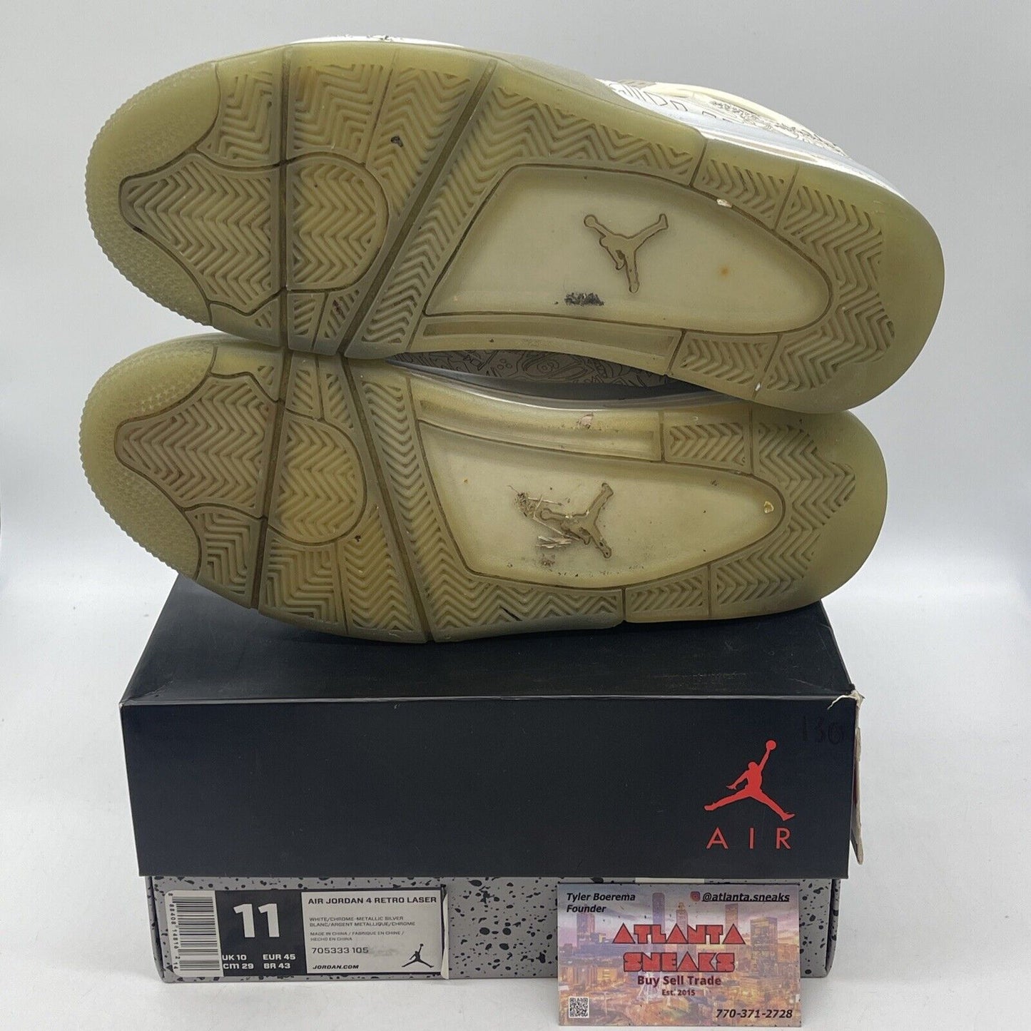 Size 11 - Air Jordan 4 Retro 30th Anniversary Laser Grey White (705333-105)