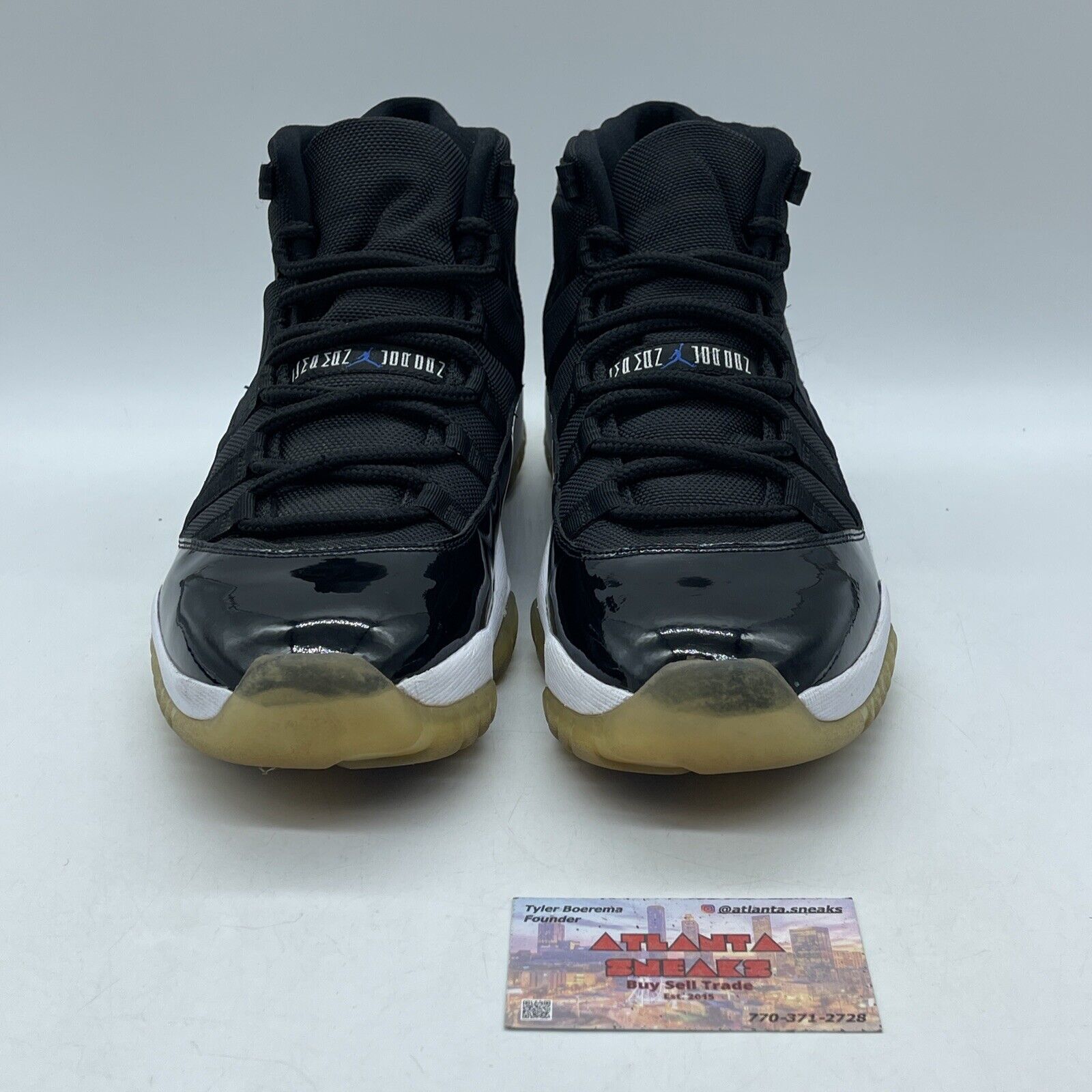 Size 12 - Air Jordan 11 Retro 2009 Space Jam Blue Black Suede White (378037-041)