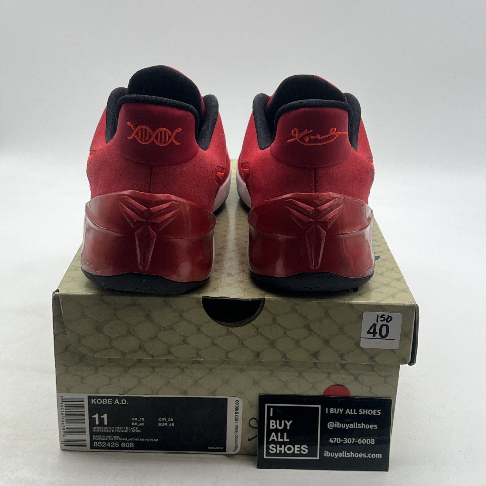 Size 11 - Nike Kobe A.D. University Red (852425-608)