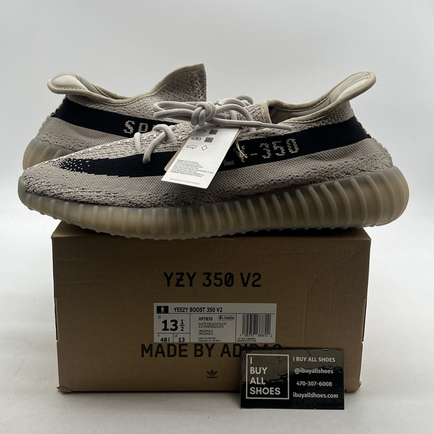 Size 13.5 - adidas Yeezy Boost 350 V2 Low Slate (HP7870)