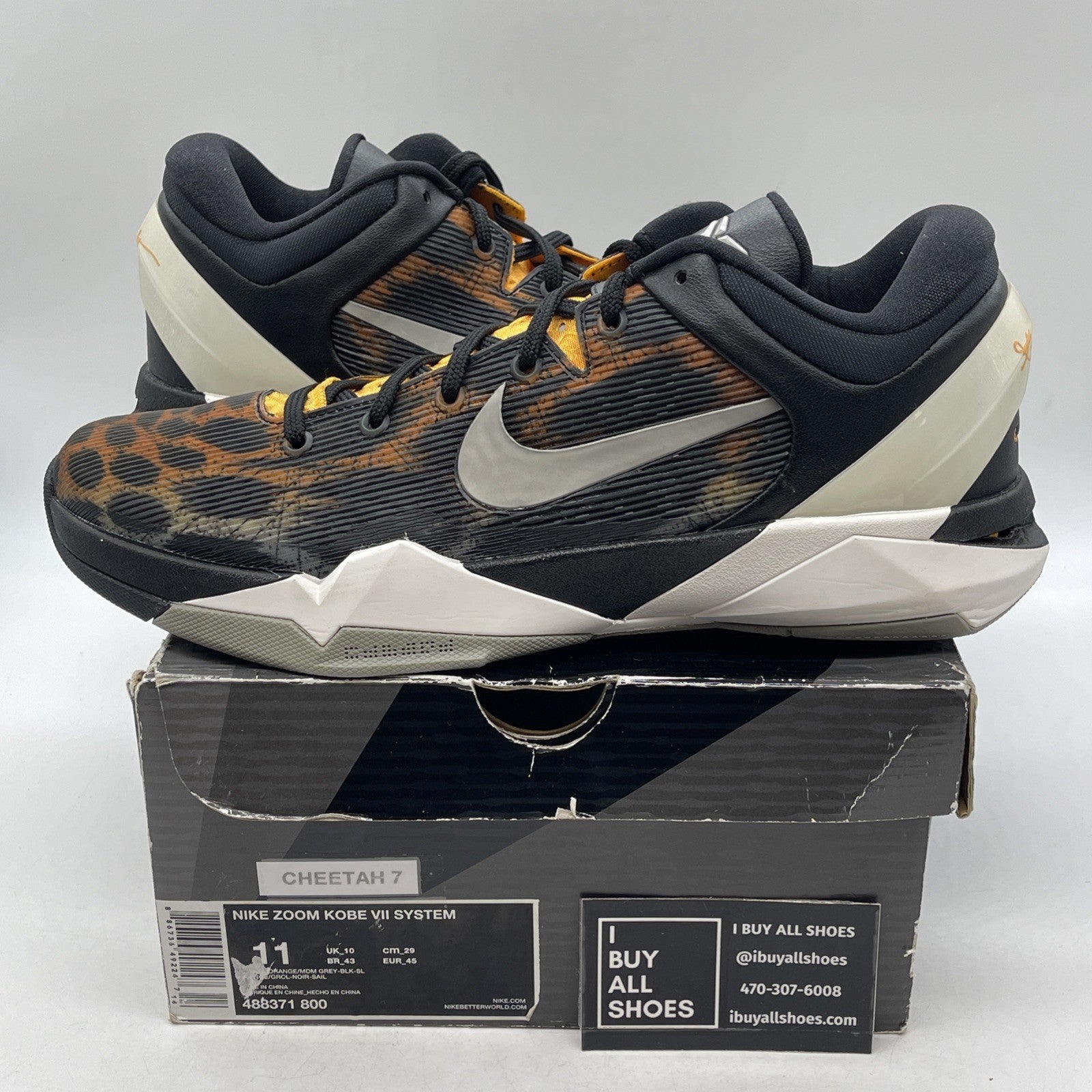 Size 11 - Nike Zoom Kobe 7 System Cheetah (488371-800)