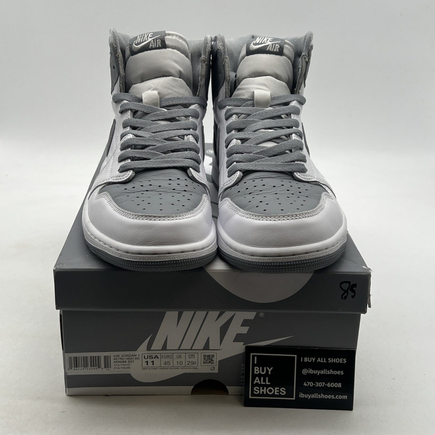 Size 11 - Air Jordan 1 Retro High OG Stealth (555088-037)