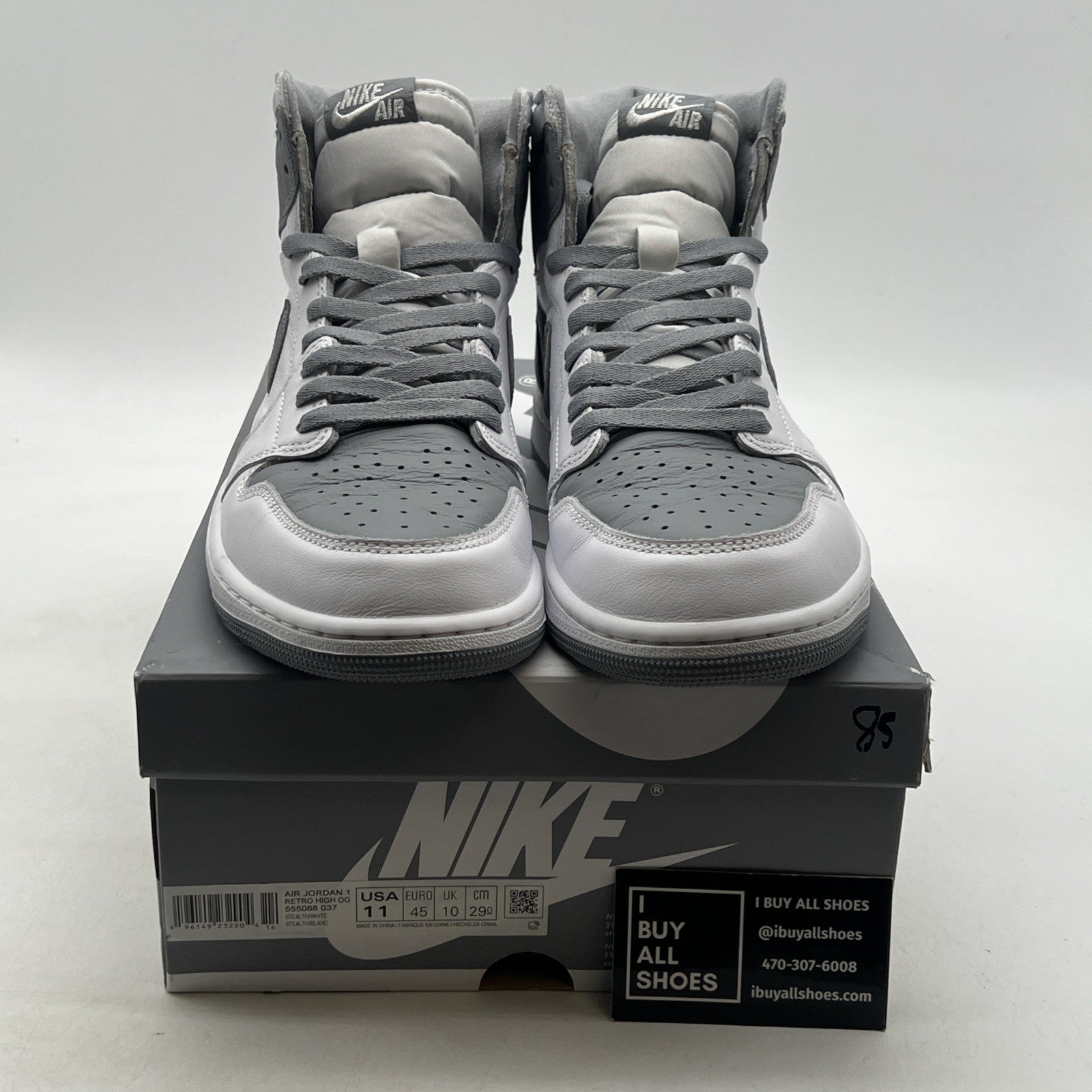Size 11 - Air Jordan 1 Retro High OG Stealth (555088-037)