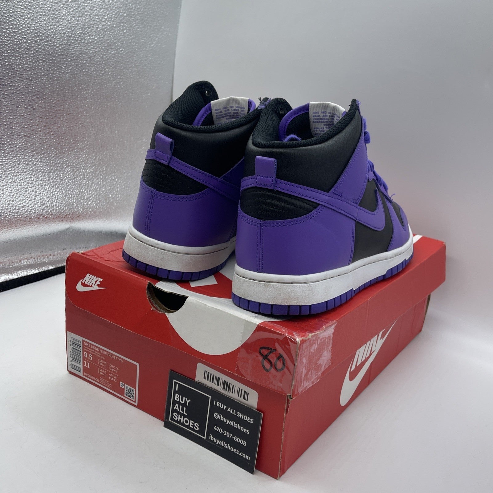 Size 9.5 - Nike Dunk High Psychic Purple Black (DV0829-500)