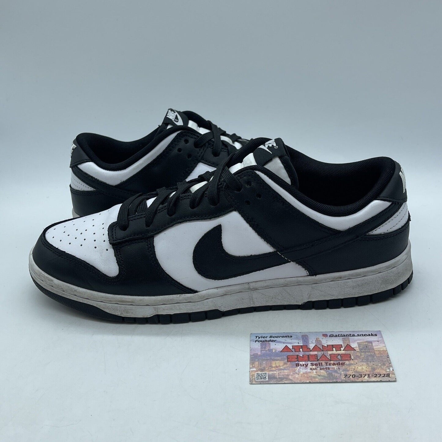 Size 10 - Nike Dunk Low Black White Leather (DD1391-100)