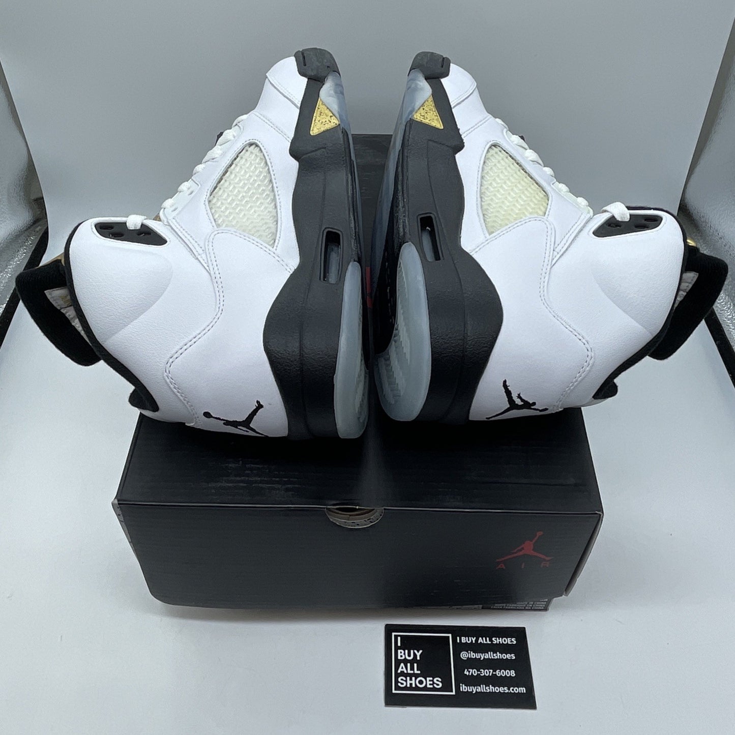 Size 9.5 - Air Jordan 5 Retro Olympic White Gold Leather (136027-133)