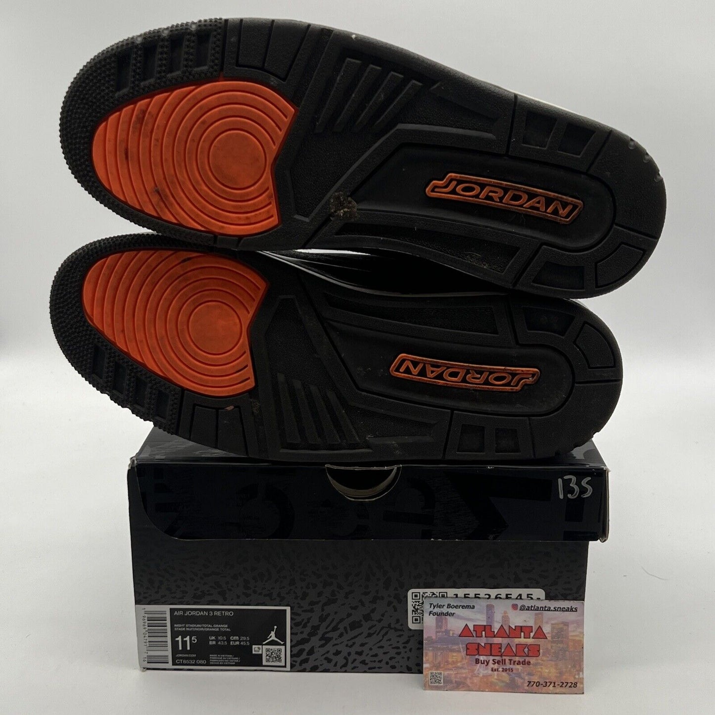 Size 11.5 - Jordan 3 Retro 2023 Mid Fear Orange Suede White Grey (CT8532-080)