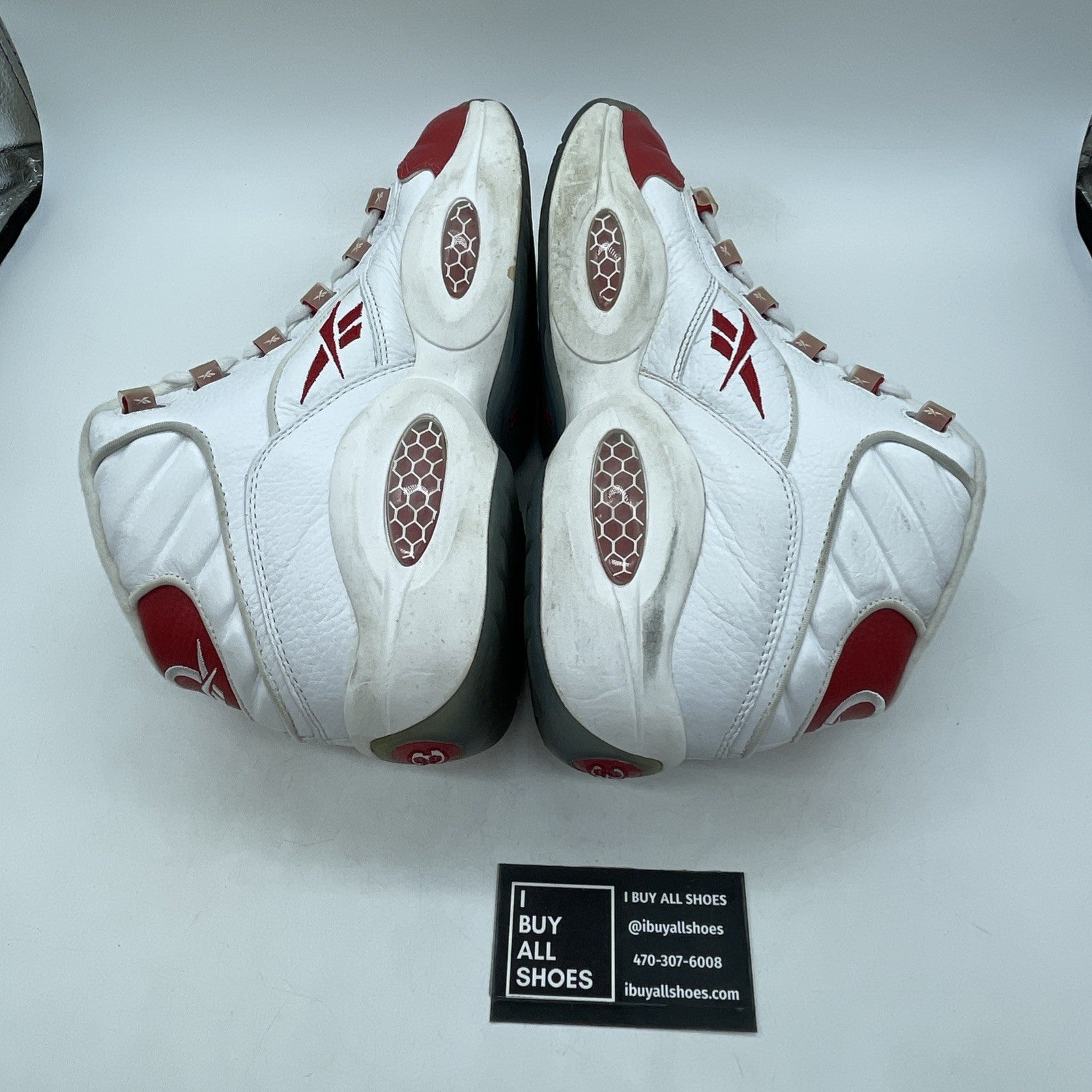 Size 10 - Reebok Question Mid White Pearlized Red (023501-312)