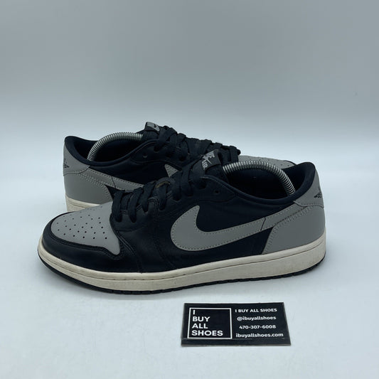 Size 9.5 - Air Jordan 1 Retro OG 2015 Low Shadow Grey Black Leather (705329-003)