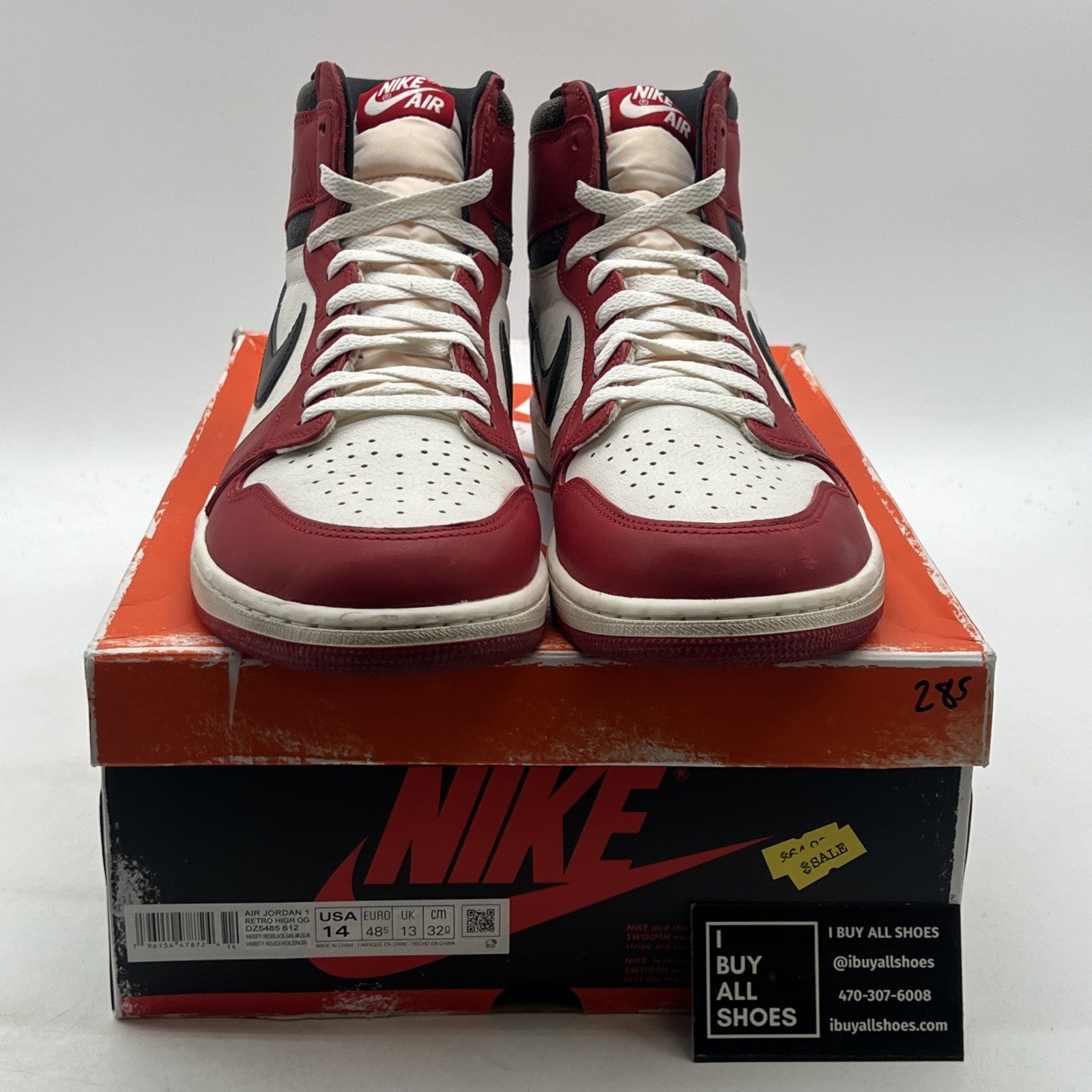 Size 14 -Air Jordan 1 Retro High OG Chicago Reimagined Lost & Found (DZ5485-612)
