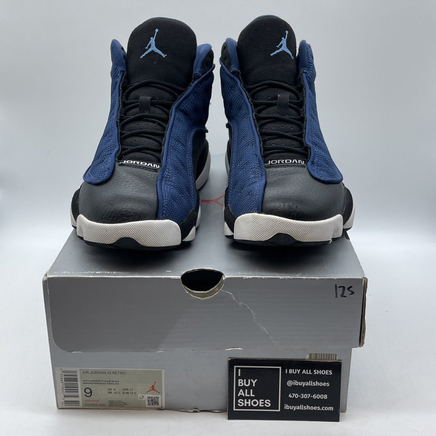 Size 9 - Jordan 13 Navy 2022 Black Suede Leather (DJ5982-400)