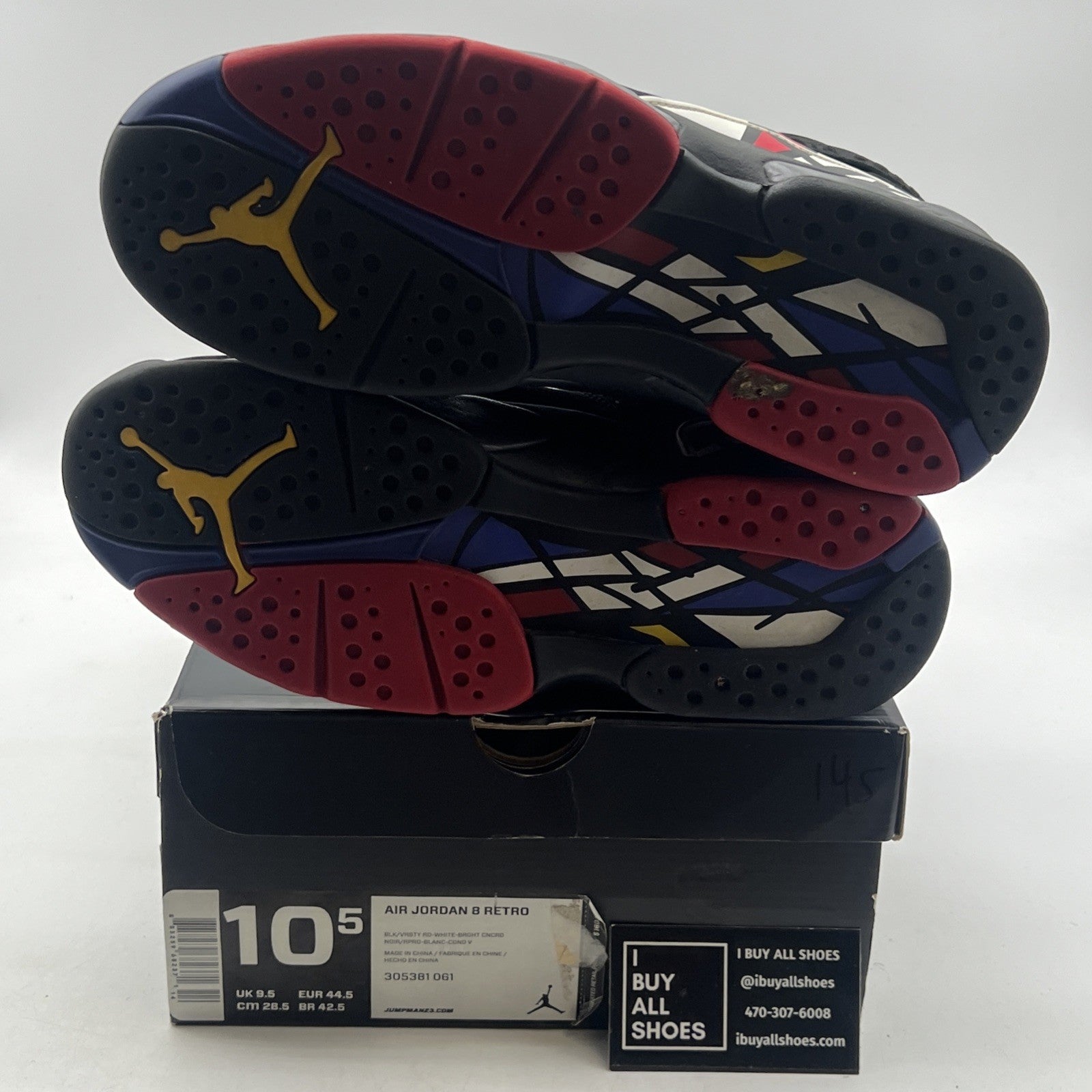 Size 10.5 - Air Jordan 8 Retro 2013 Playoff (305381-061)