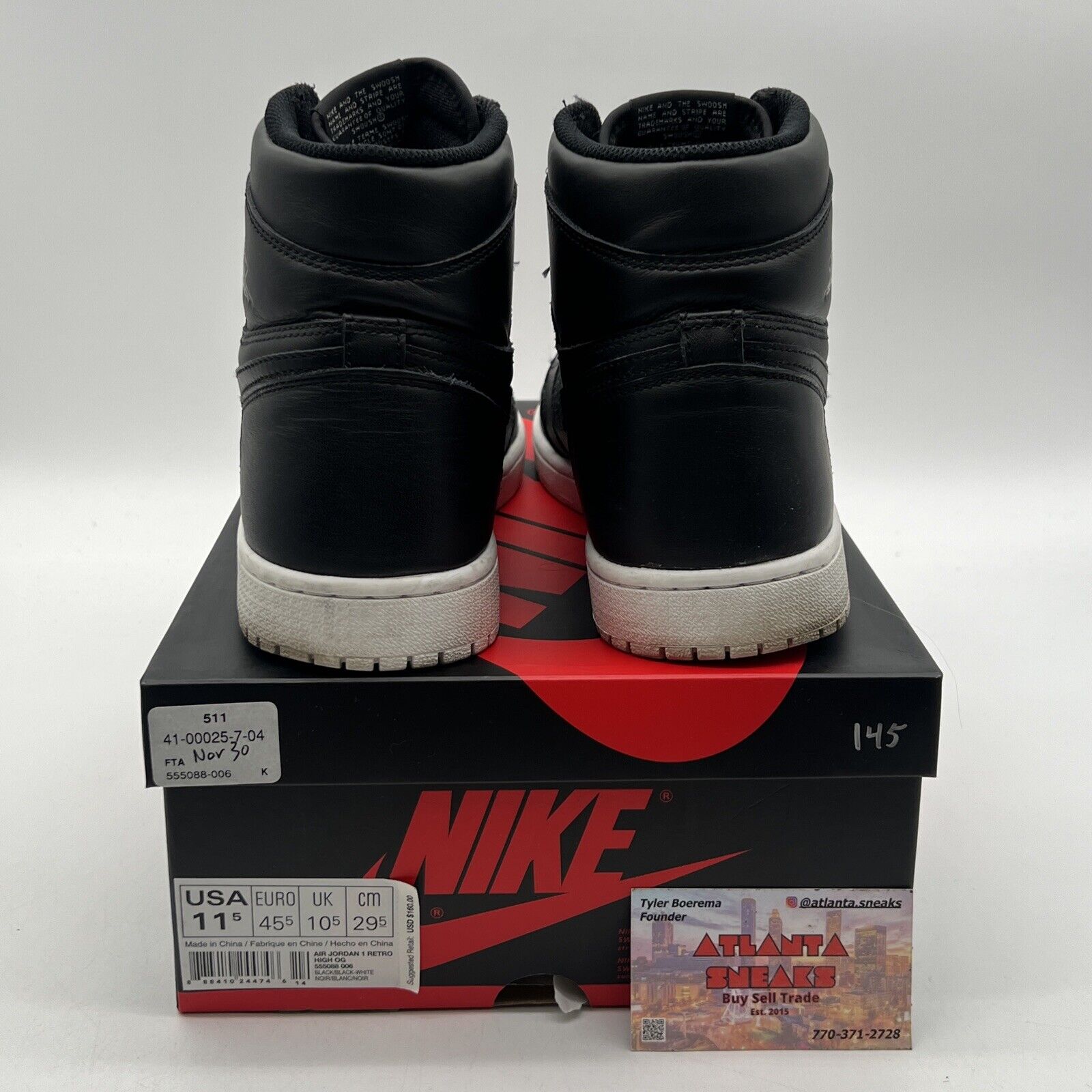 Size 11.5 - Air Jordan 1 Retro OG High Cyber Monday Leather (555088-006)