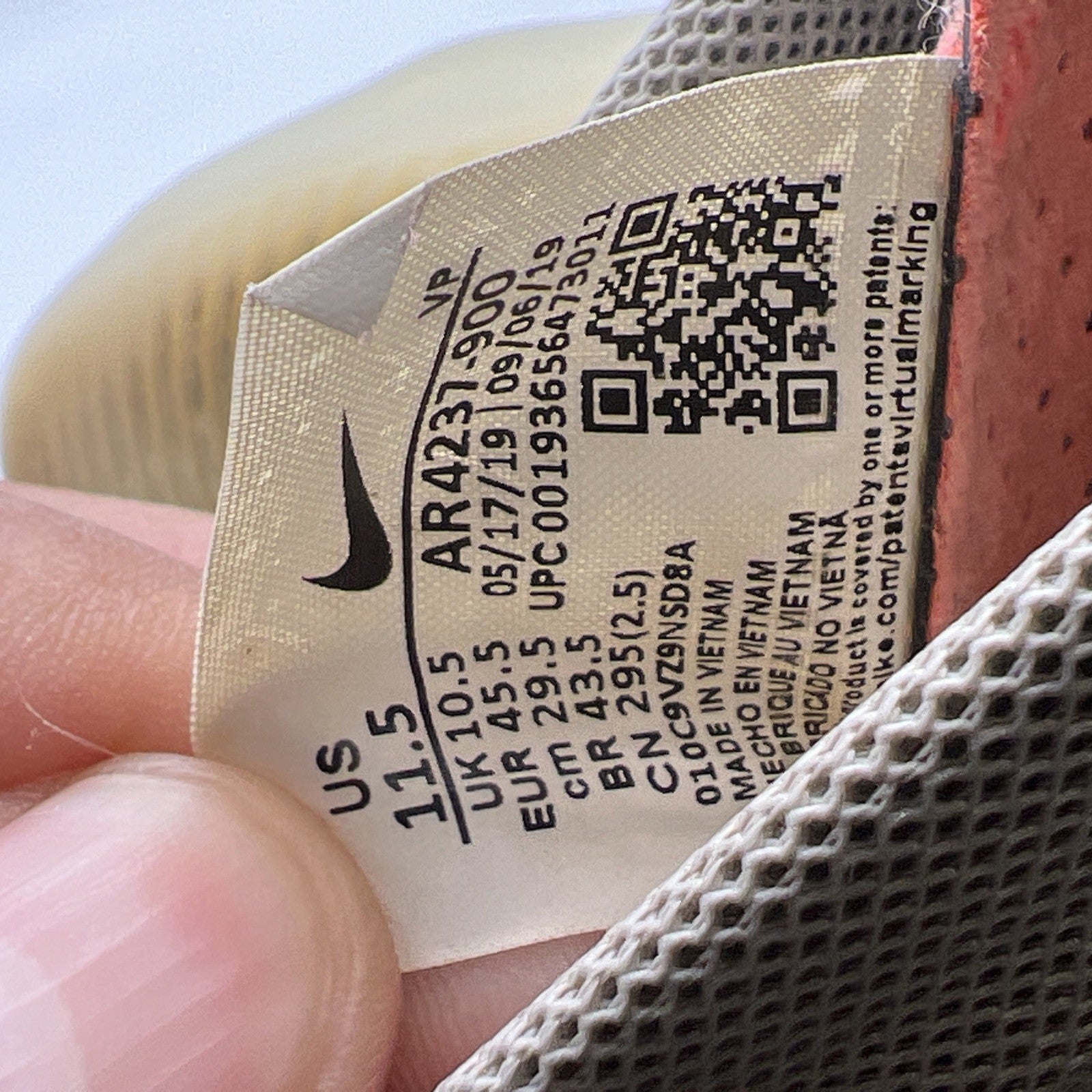 Size 11.5 - Nike Air Fear Of God 1 Oatmeal (AR4237-900)