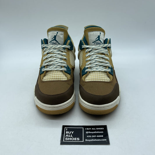 Size 7Y (GS) - Jordan 4 Retro Low Cacao Wow 2023 Brown Blue Suede (FB2214-200)
