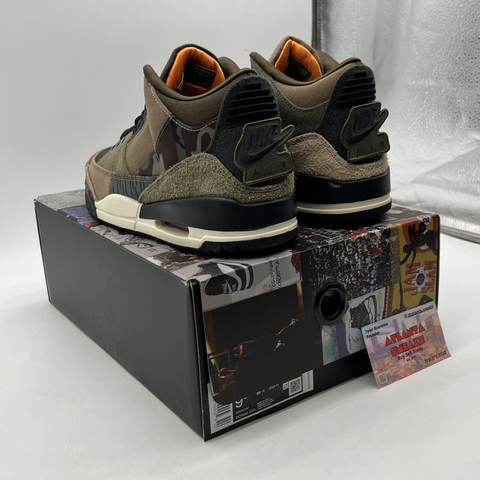 Size 9.5 - Jordan 3 Retro Patchwork 2021 Brown Black Green (DO1830-200)