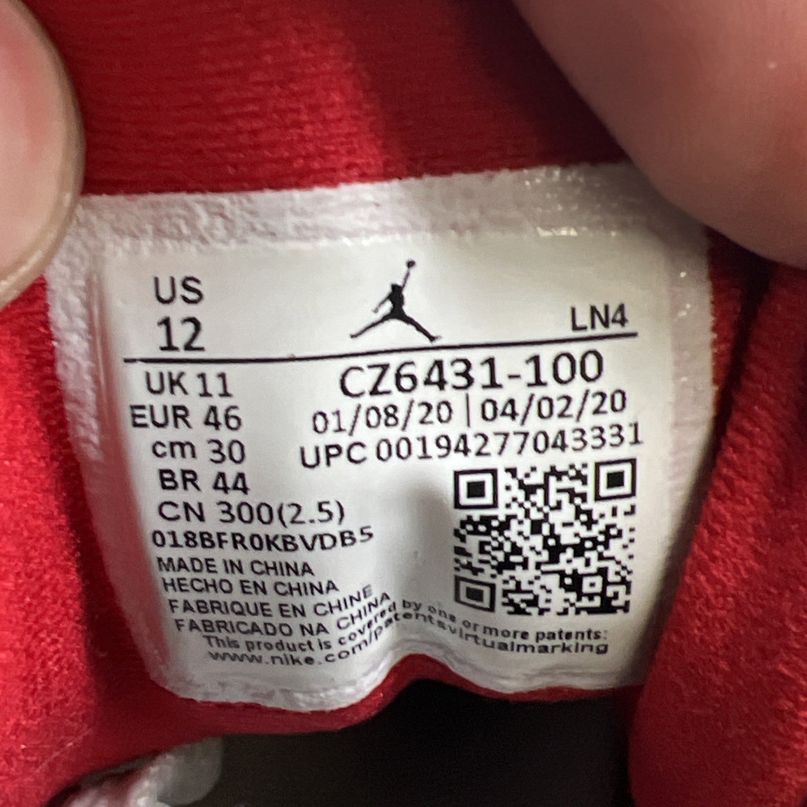 Size 12 - Air Jordan 3 Retro Denim SE Fire Red 2020 (CZ6431-100)