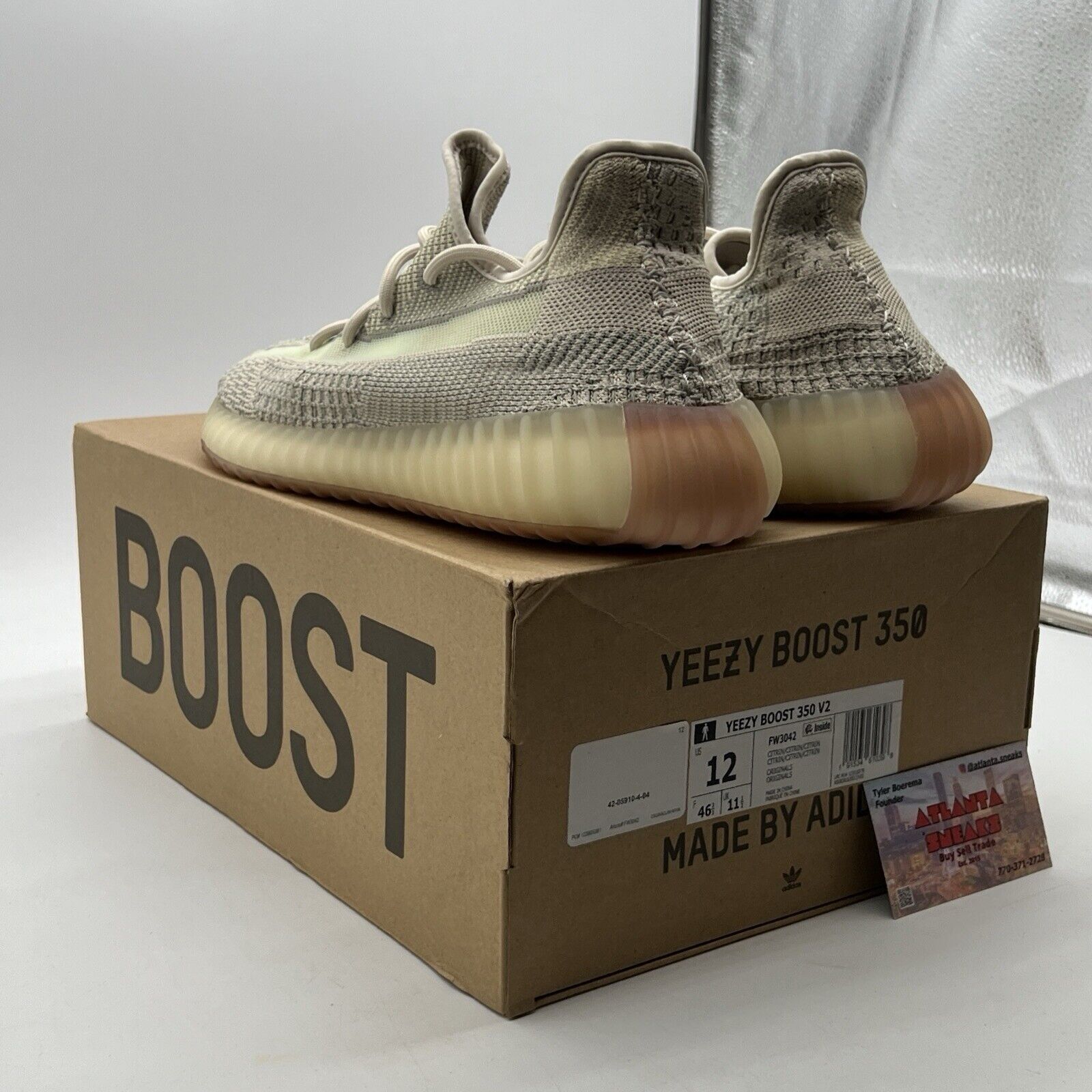 Size 12 - Yeezy Boost 350 V2 Citrin Non-Reflective (FW3042)