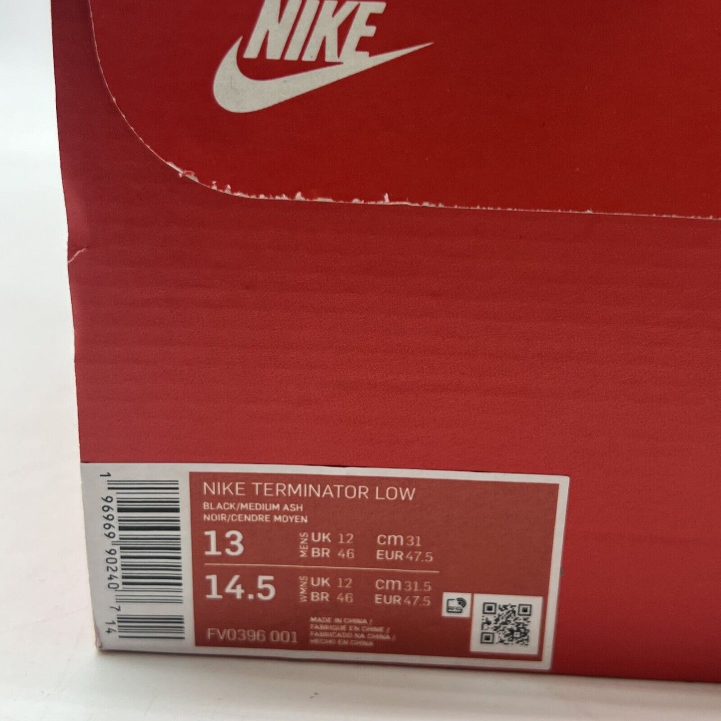 Size 13 - Nike Terminator Low Medium Ash Gum (FV0396-001)