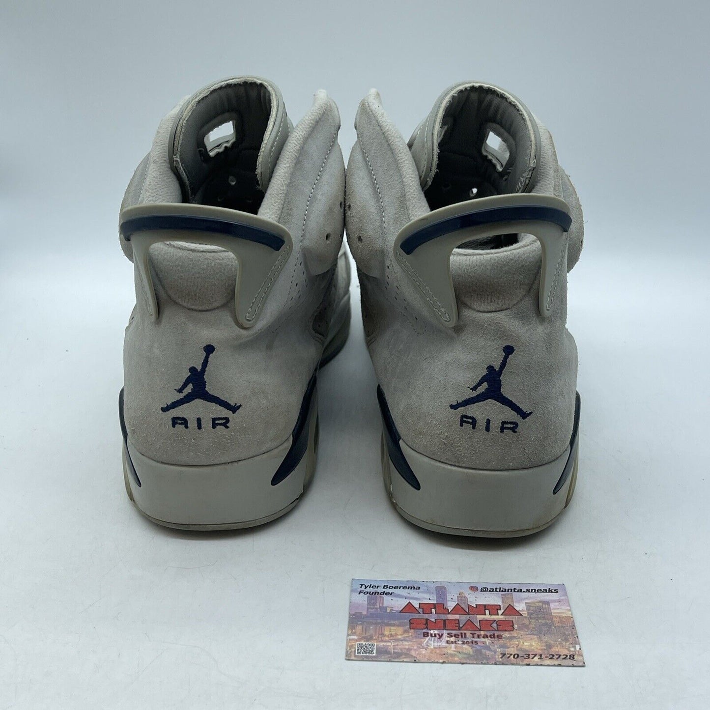 Size 13 - Jordan 6 Retro Mid Georgetown Grey Suede Blue Leather (CT8529-012)