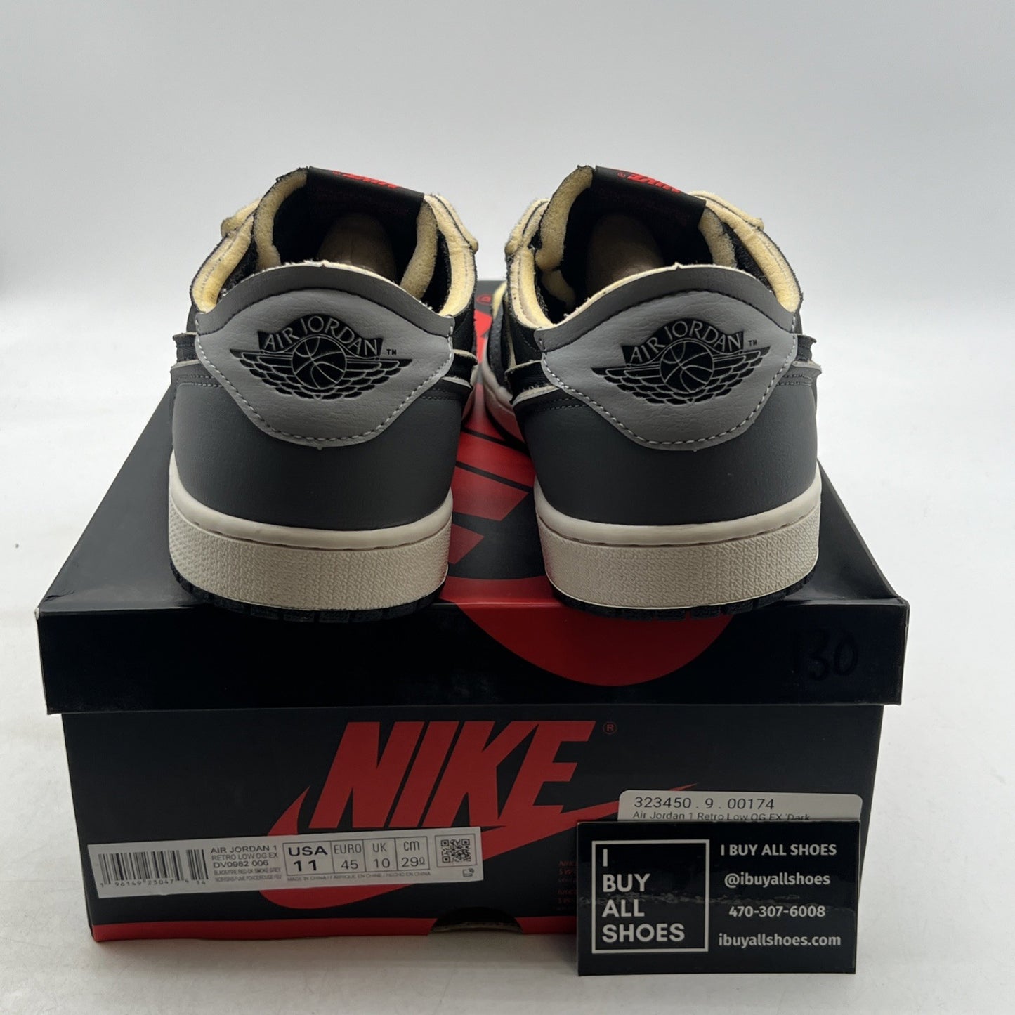 Size 11 - Air Jordan 1 Retro Low OG EX Dark Smoke Gray 2022 (DV0982-006)