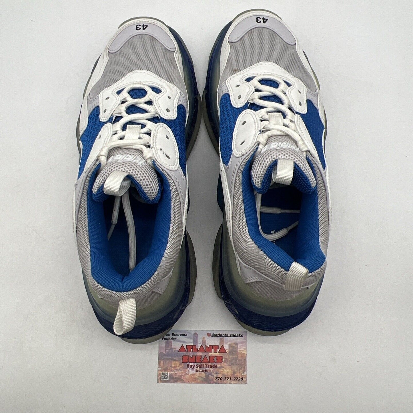 Size 10W - Balenciaga Triple S Blue White (544351-W09ON-9169)