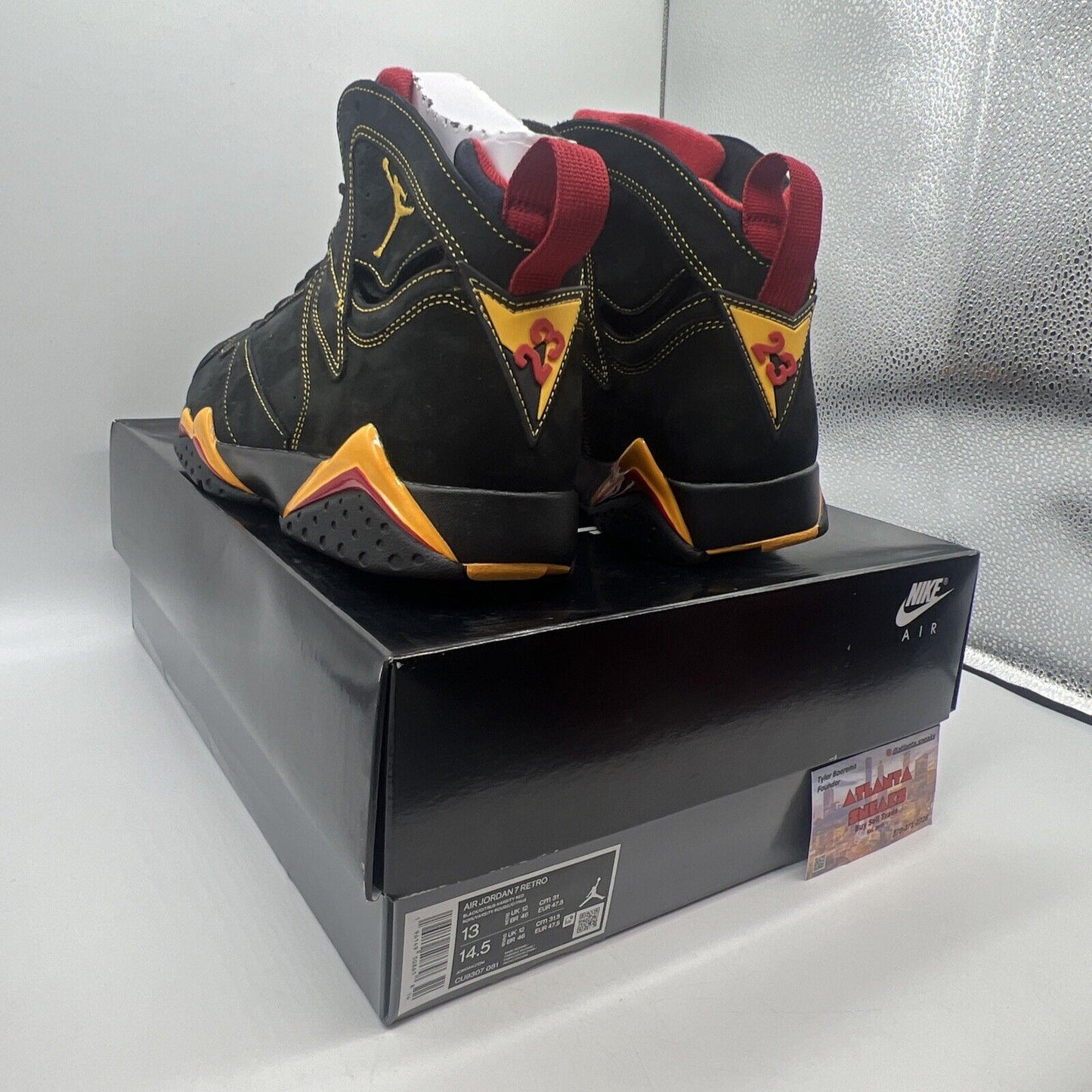 Size 13 - Jordan 7 Retro Citrus Brand New Of All Black Red