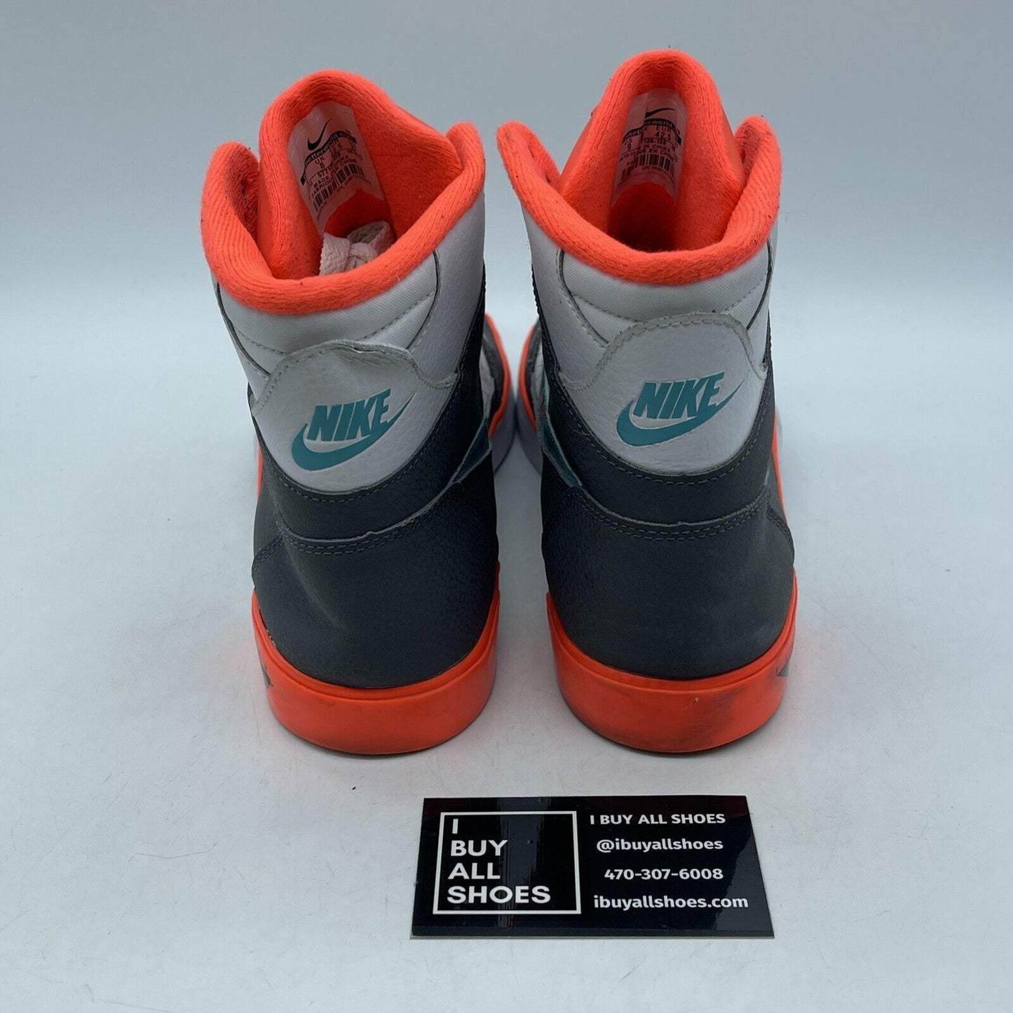 Size 9 - Nike Flight AC Orange Grey Blue White Black Suede Leather (577128-130)
