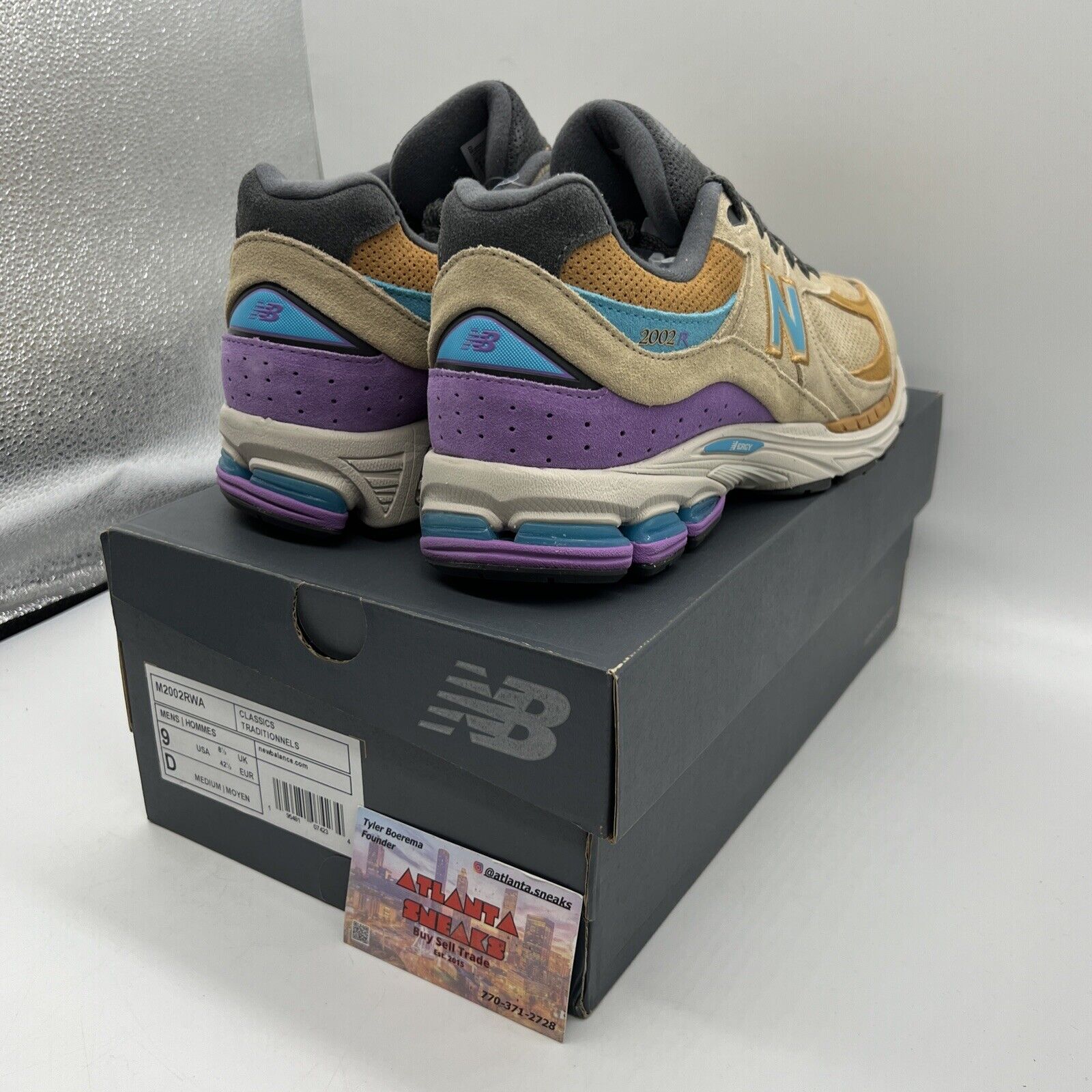 Size 9 - New Balance 2002R Incense Brand New Og All Purple Blue Tan Ds Sneakers