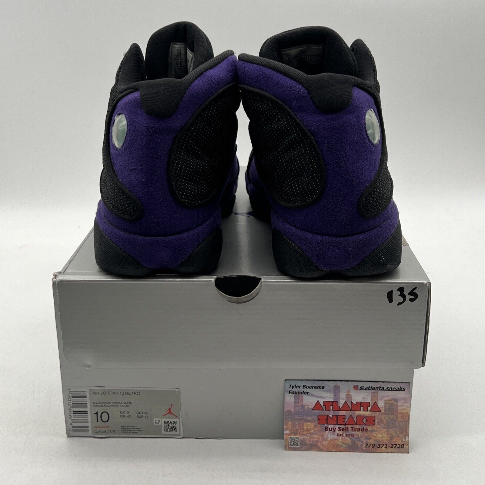 Size 10 - Jordan 13 Retro Court Purple Black Leather Suede (DJ5982-015)