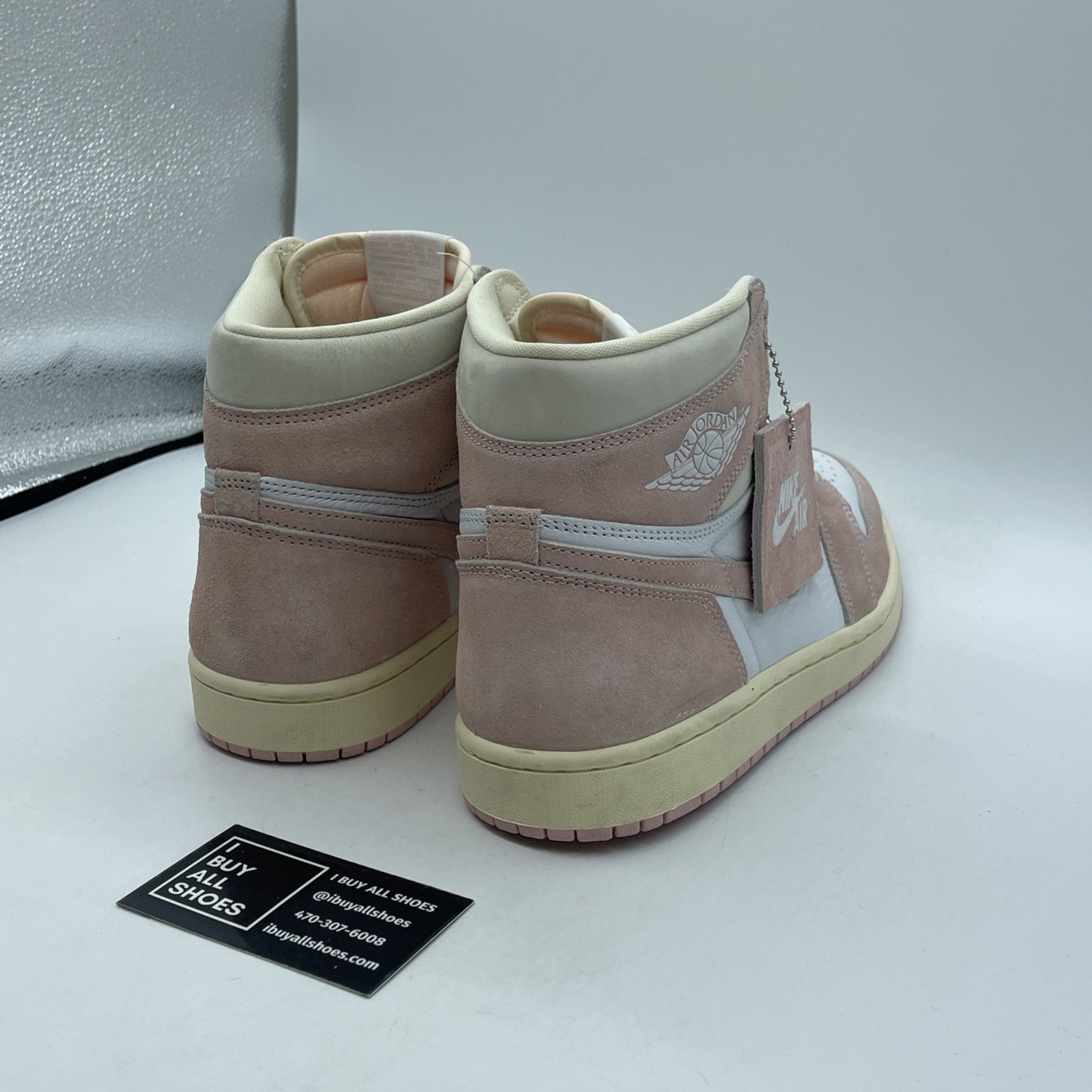 Size 10.5W - Air Jordan 1 Retro OG High Washed Pink Suede Leather (FD2596-600)