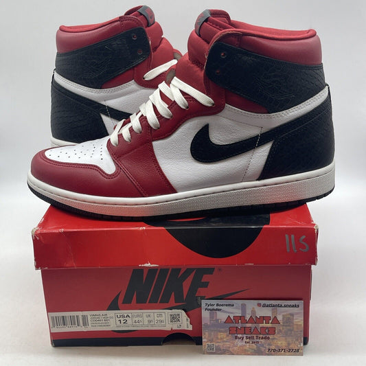 Size 12 W - Air Jordan 1 Retro OG High Satin Red W White Black (CD0461-601)