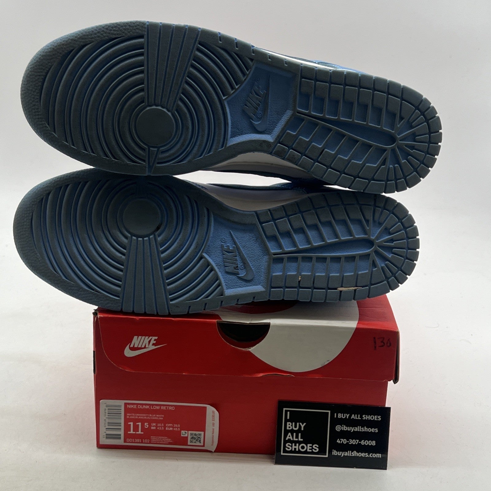Size 11.5 - Nike Dunk Low University Blue (DD1391-102)
