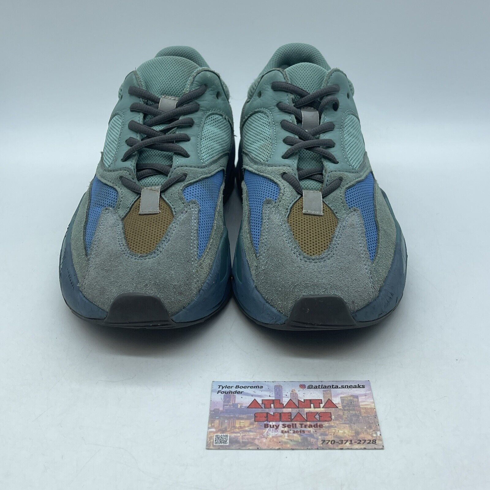 Size 9.5 - adidas Yeezy Boost 700 Faded Azure Blue Green Suede (GZ2002)